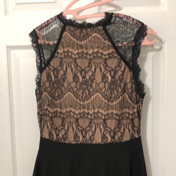 (M) Revamped Black Lace Mini Dress with Skort - Picture 2 of 16